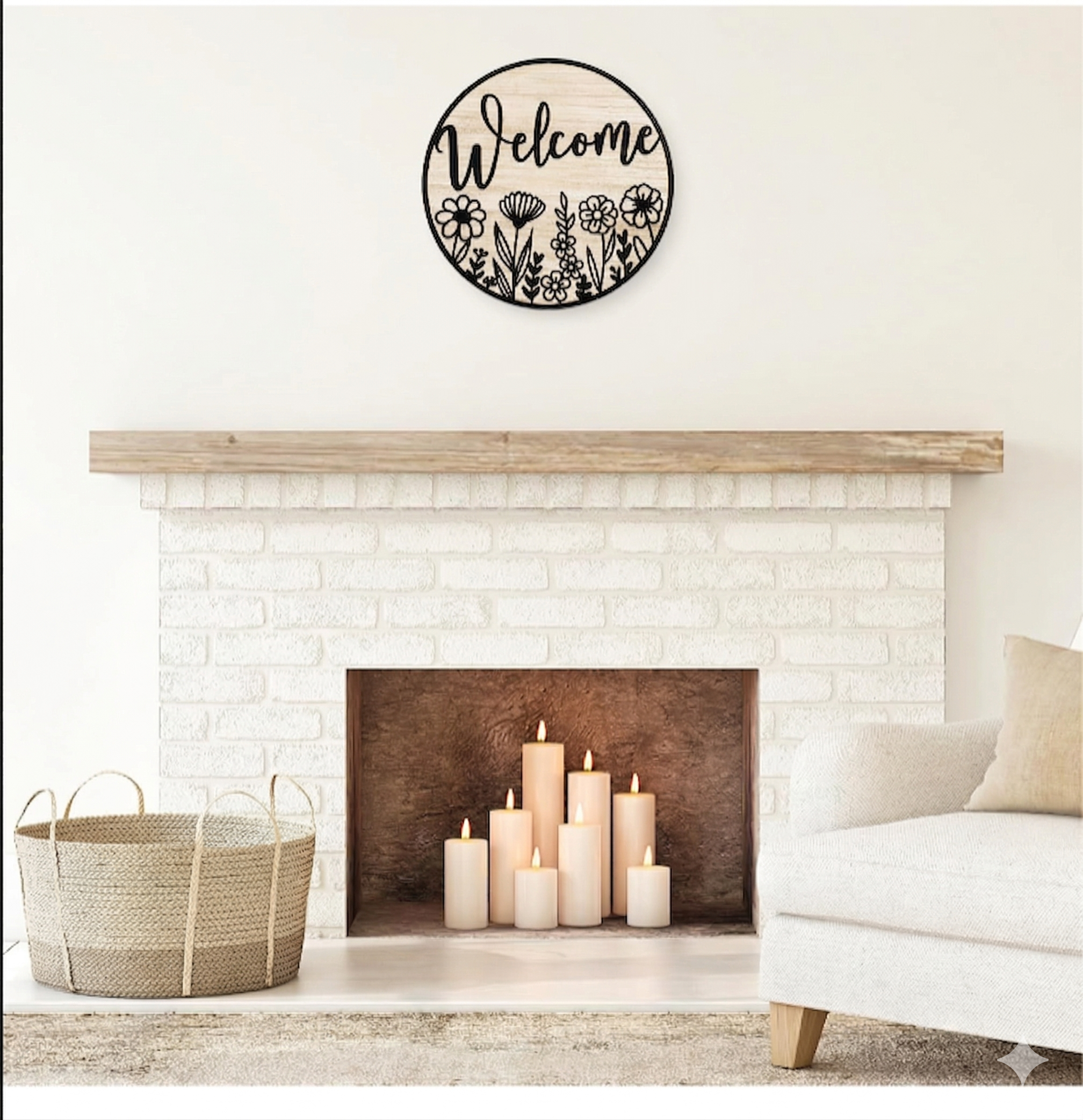 Entrance  wall decor closeup detail