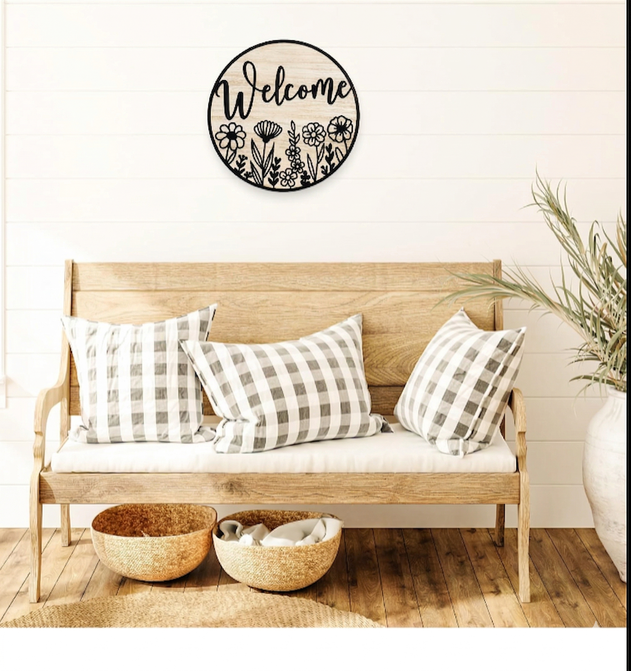 Entrance  wall decor closeup detail