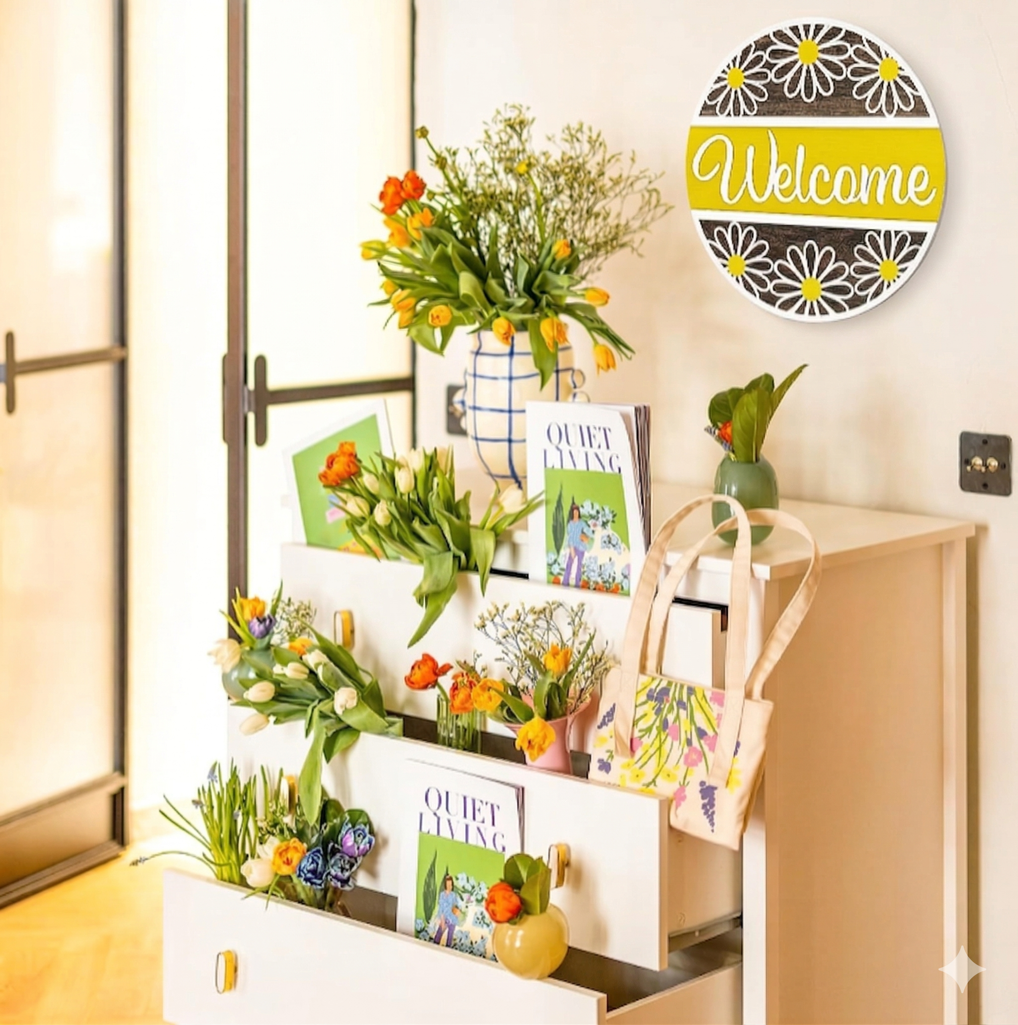 Entrance  wall decor angled view