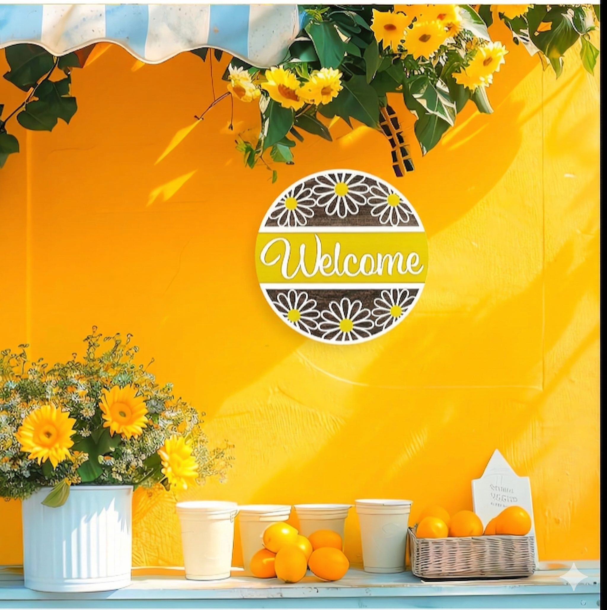 Entrance  wall decor closeup detail