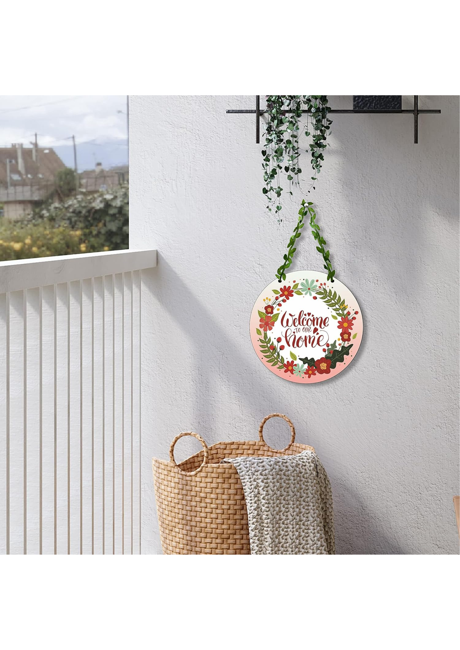 Entrance  wall decor angled view