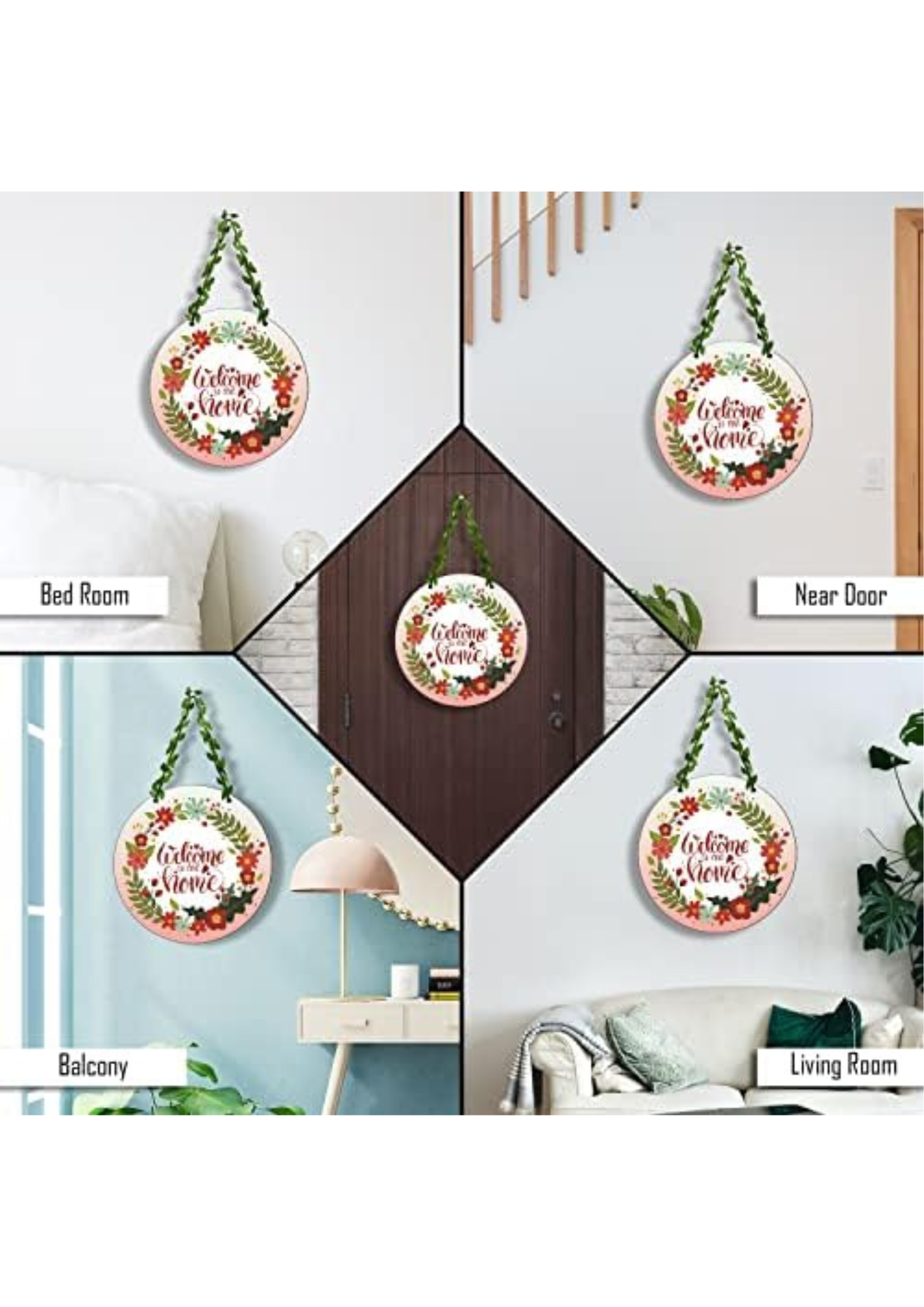 Entrance  wall decor closeup detail