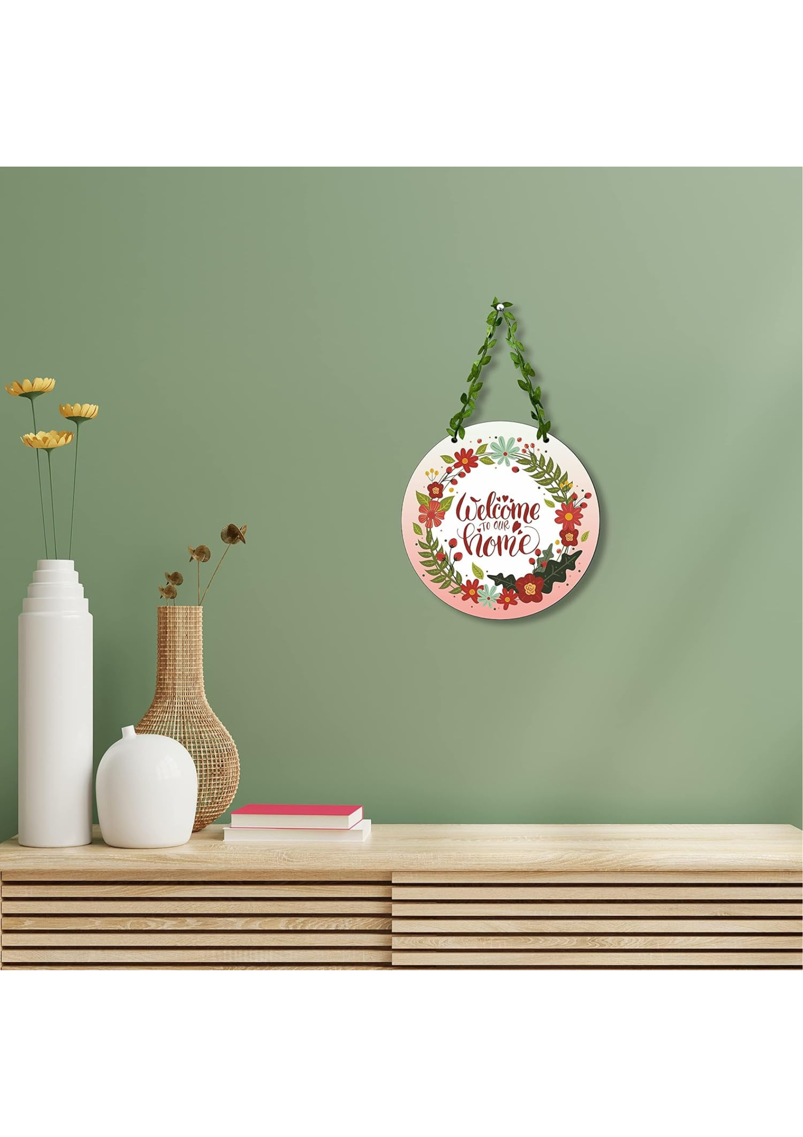 Entrance  wall decor closeup detail