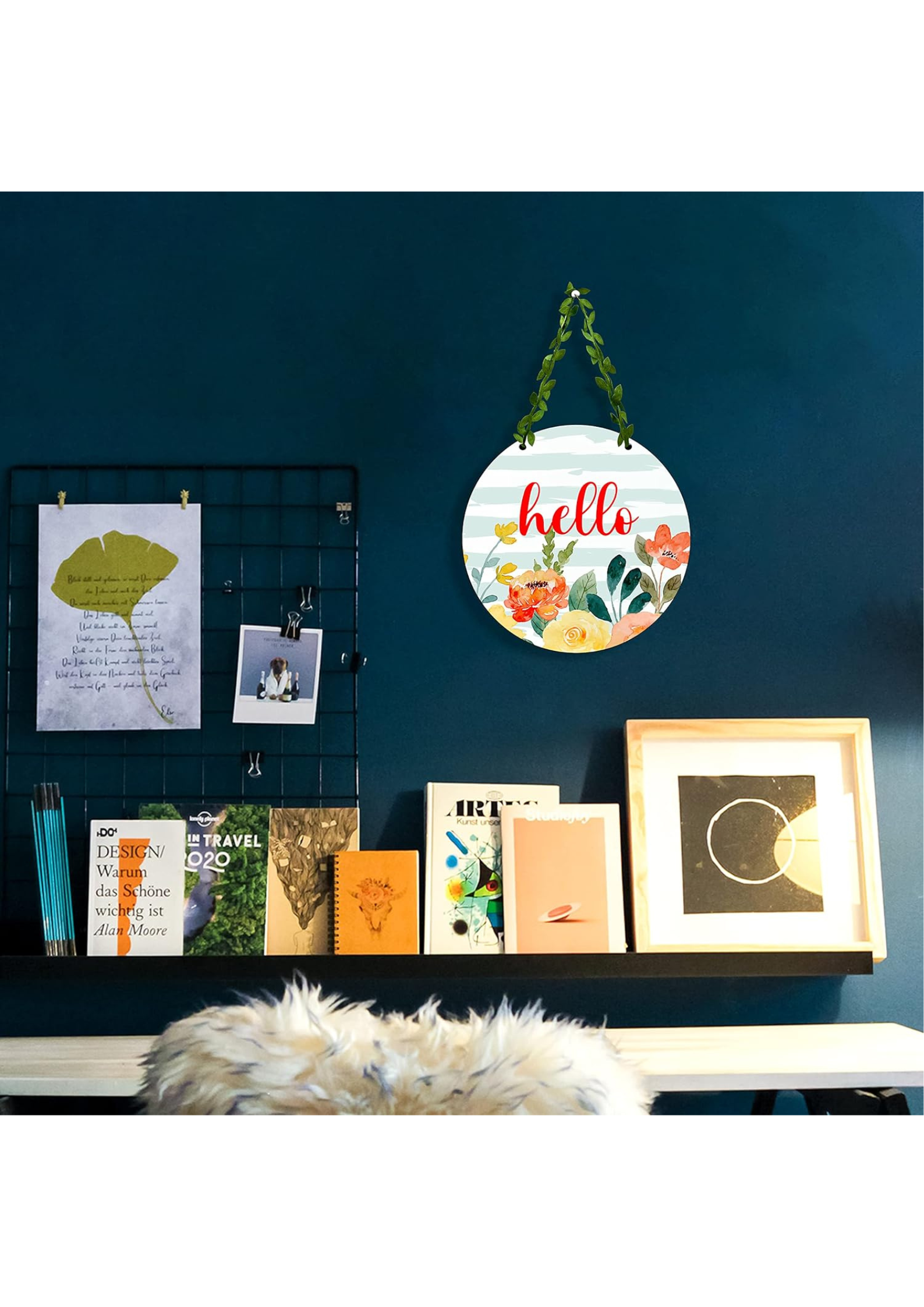 Entrance  wall decor angled view