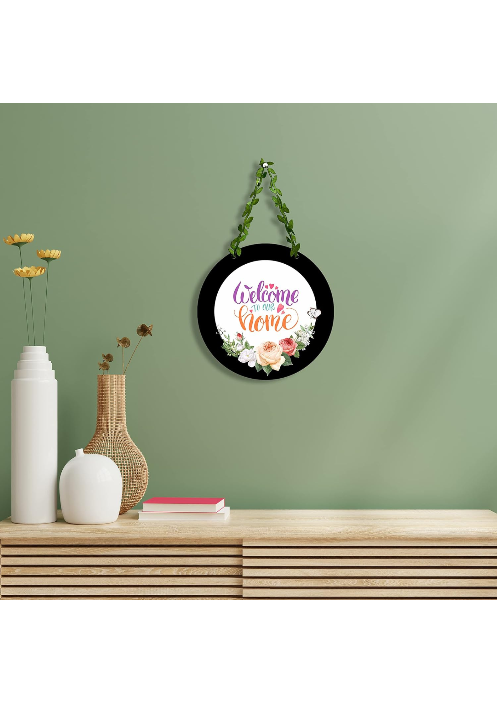 Entrance  wall decor closeup detail