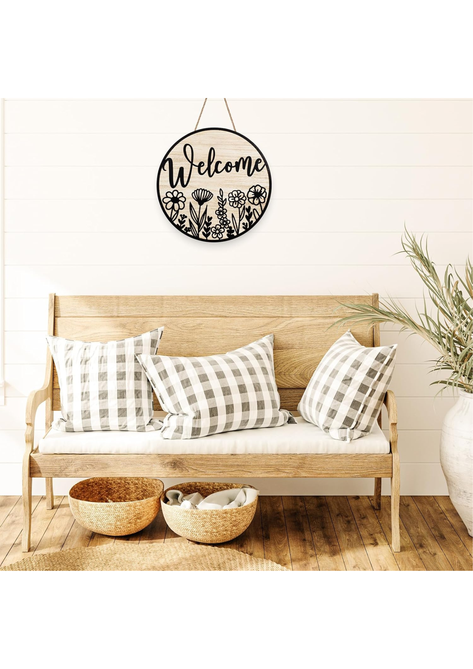 Entrance  wall decor closeup detail