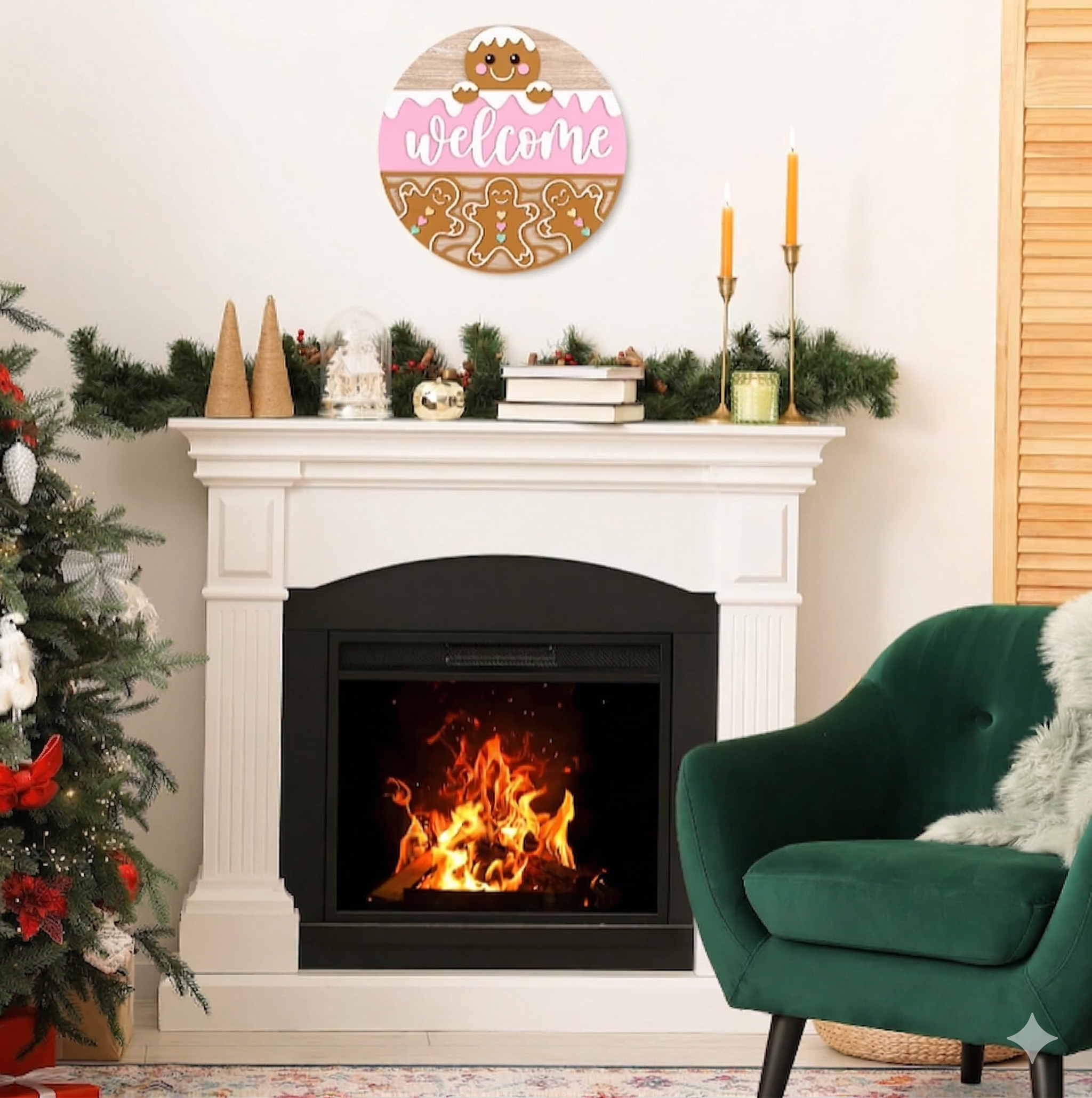 Entrance  wall decor closeup detail