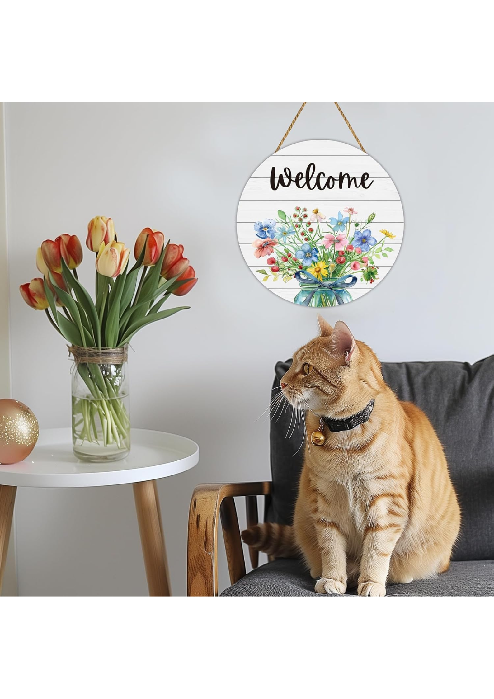 Entrance  wall decor angled view