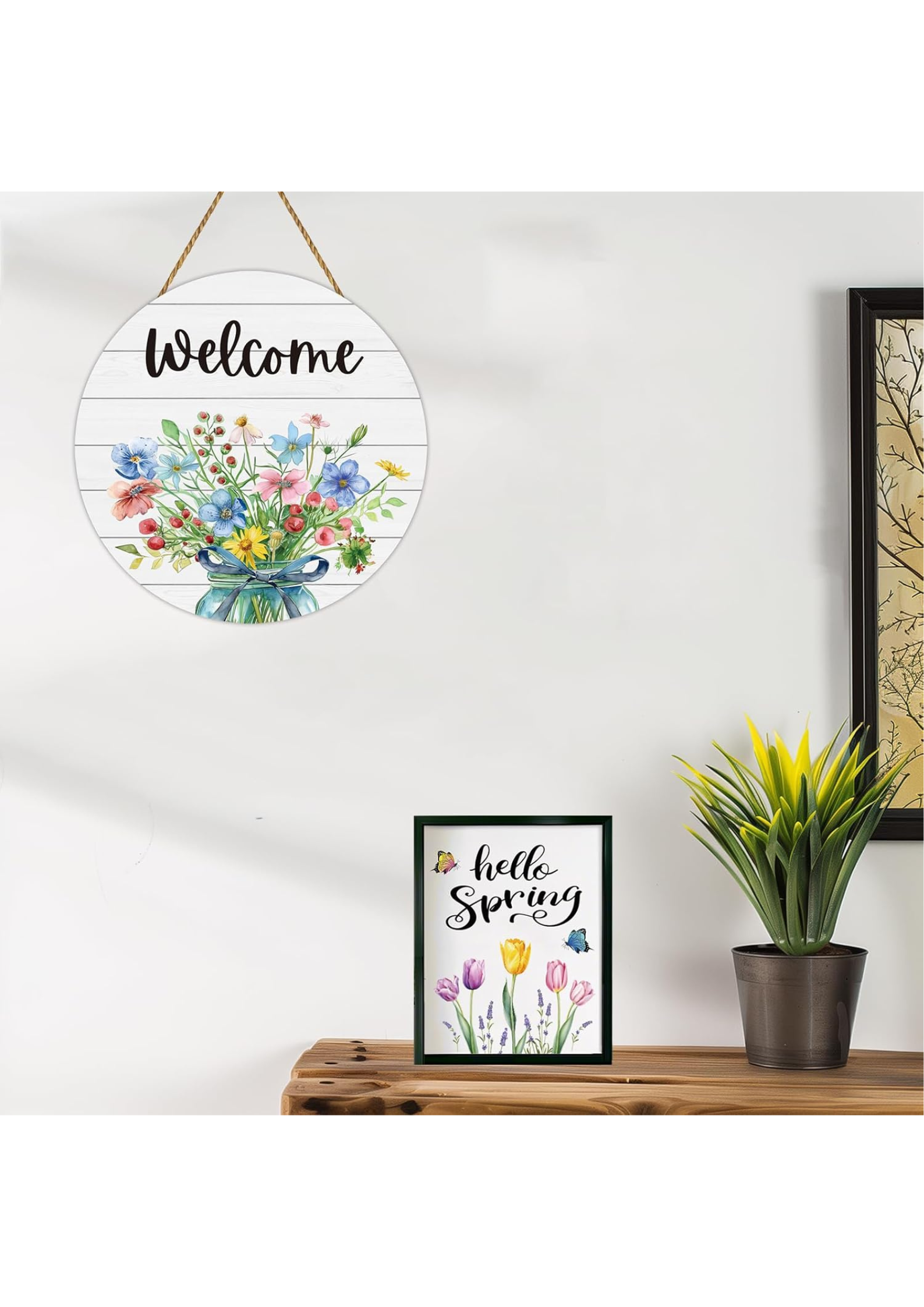 Entrance  wall decor closeup detail