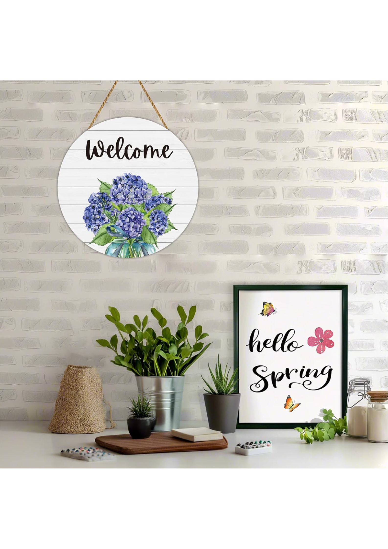 Entrance  wall decor closeup detail