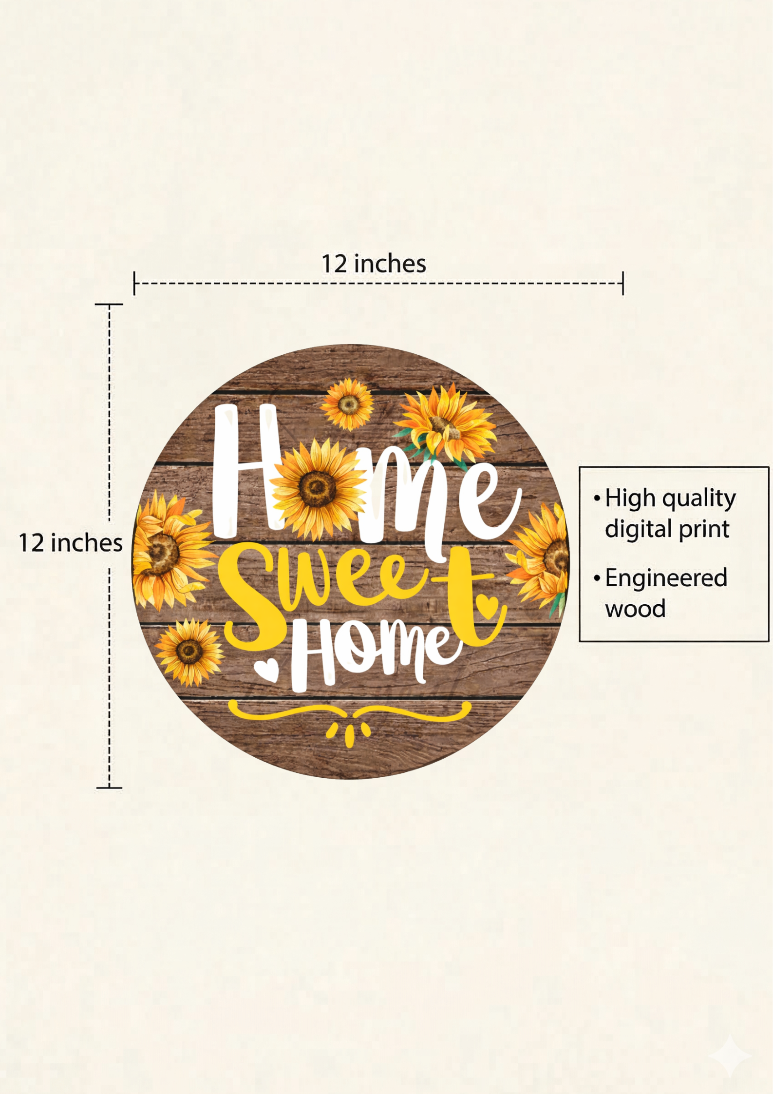 Entrance  wall decor size reference