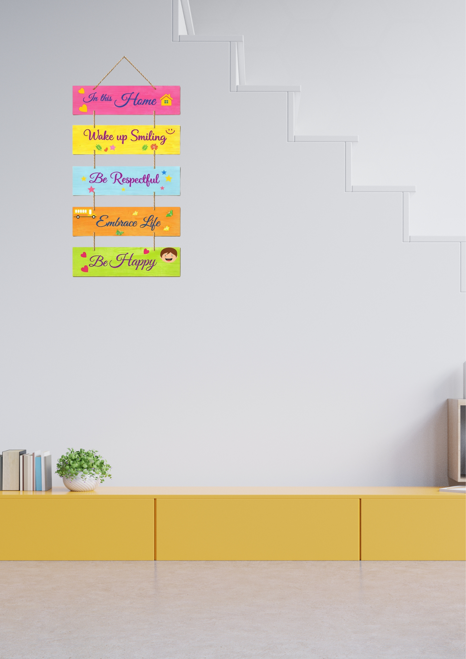 Entrance  wall decor angled view