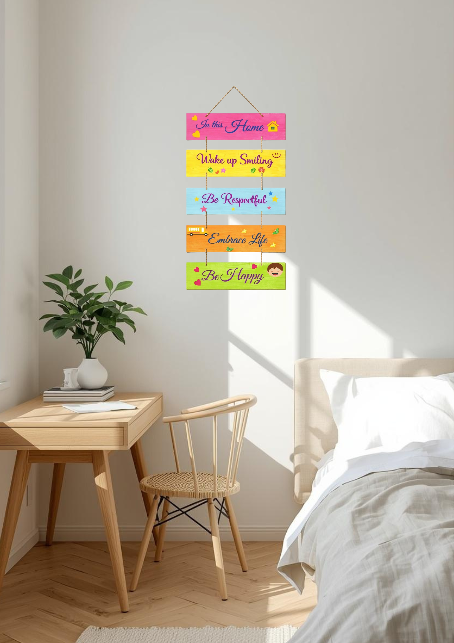 Entrance  wall decor angled view