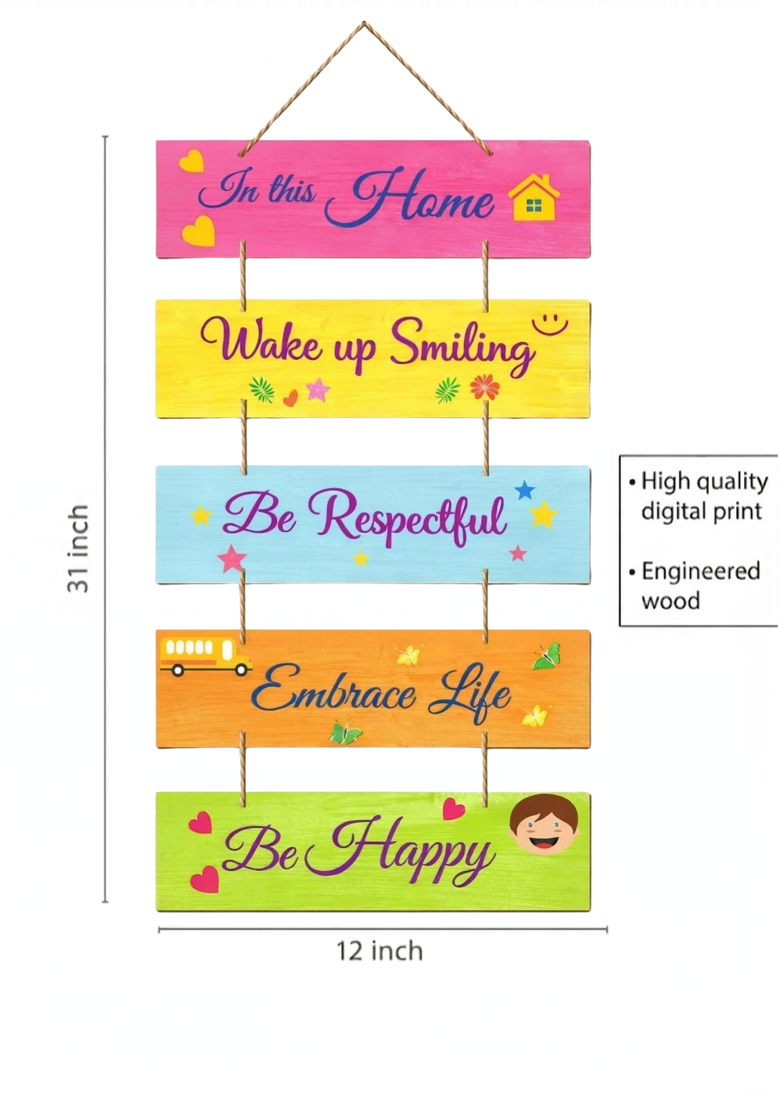 Entrance wall decor size reference