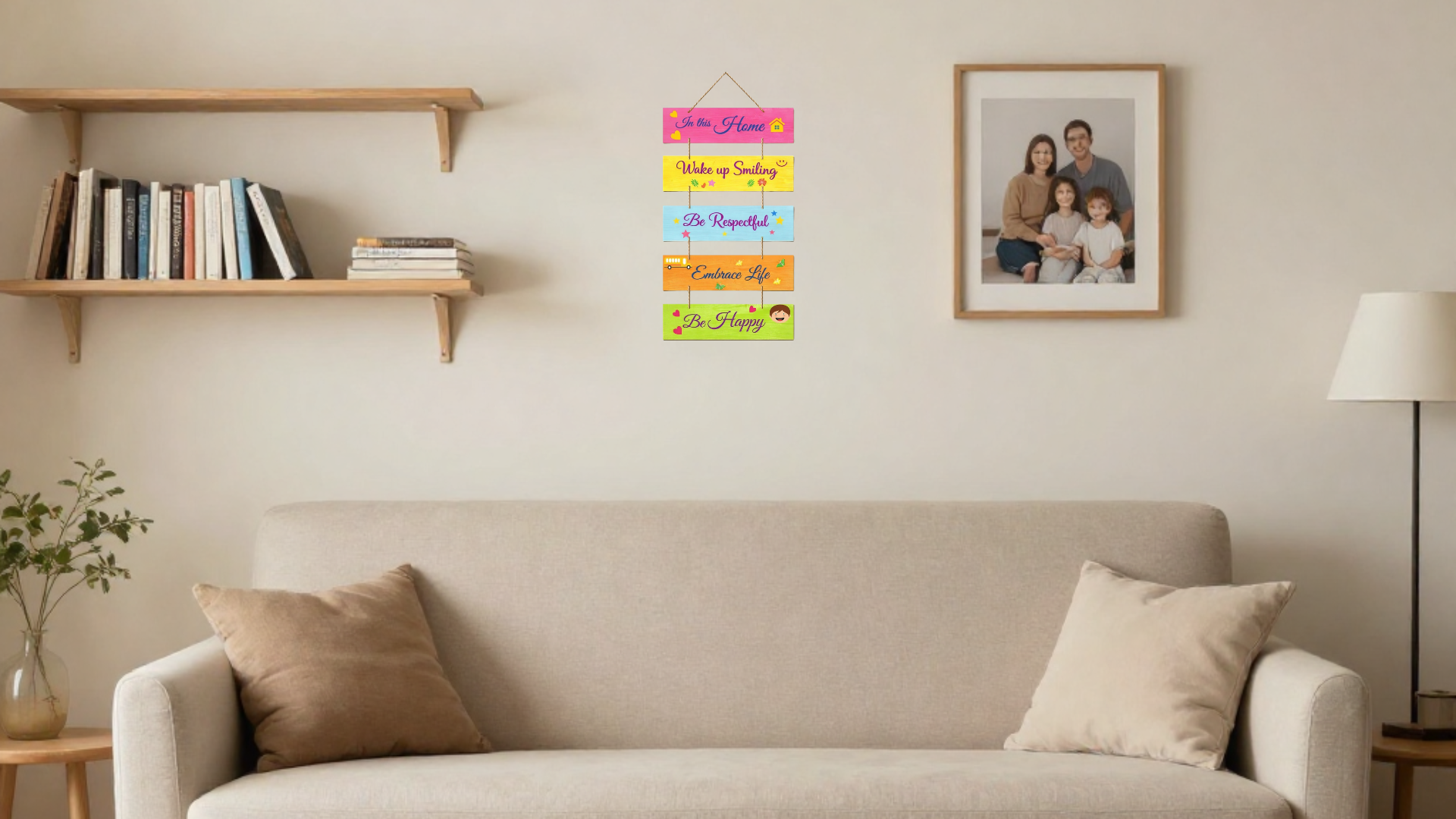 Entrance  wall decor displayed in Living Room