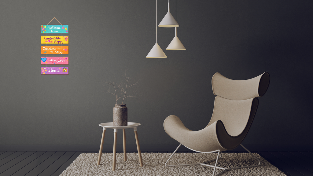 Entrance wall decor displayed in Living Room