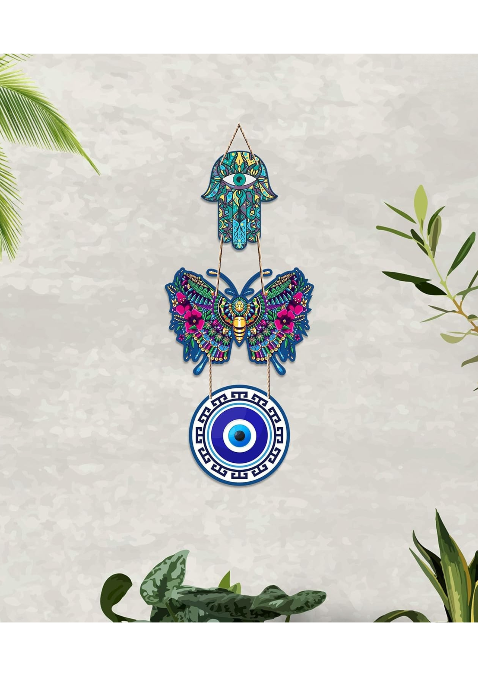 Entrance  wall decor closeup detail