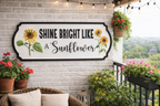 Floral wall decor angled view