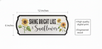 Floral wall decor size reference