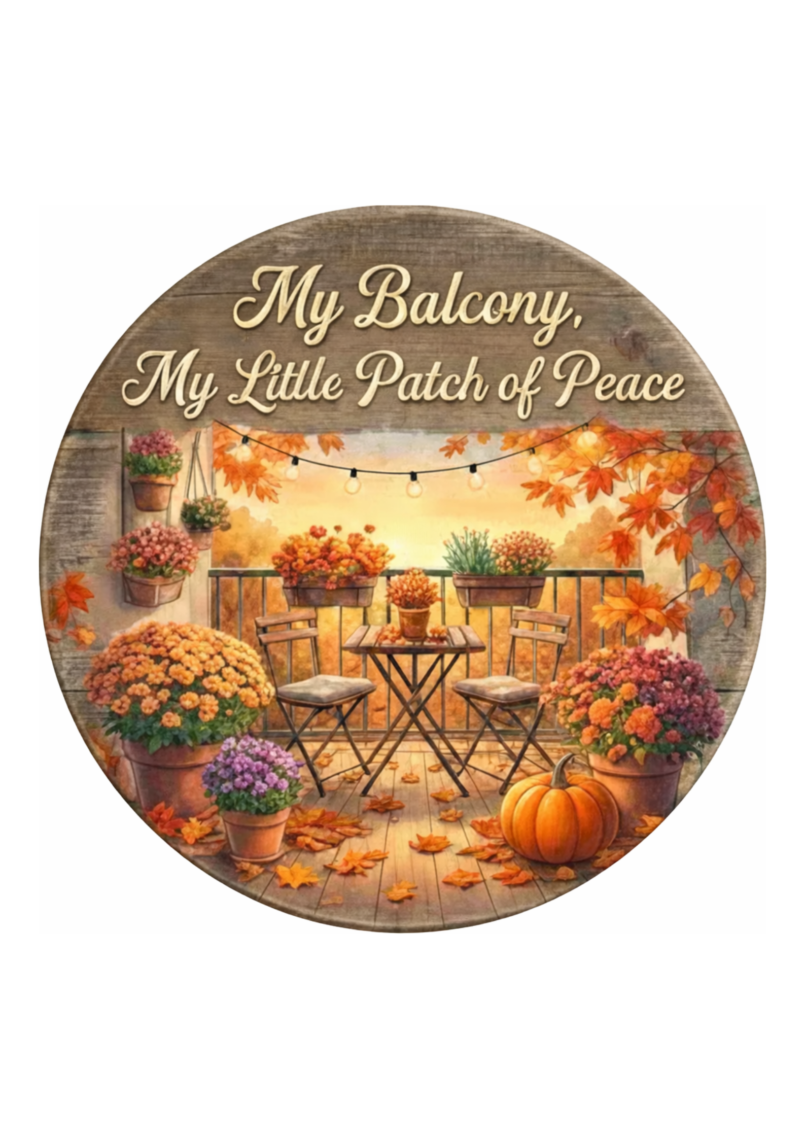 Floral Balcony wall decor 12x12 Multi color