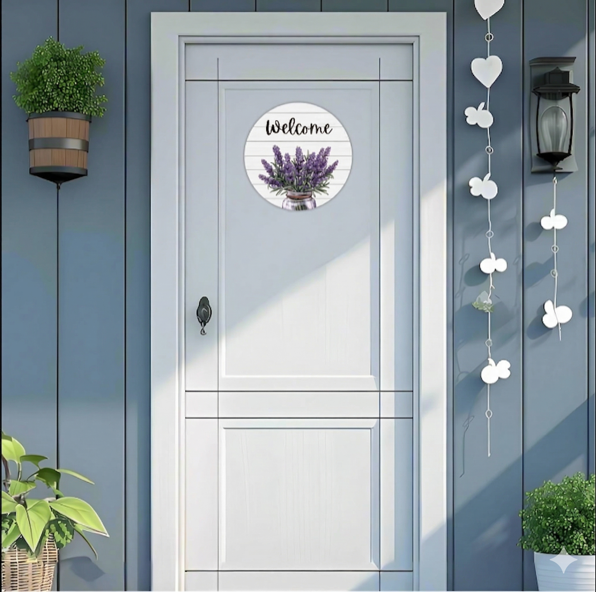 'Welcome' decor on Entrance door.
