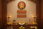 Ganesha wall Decor wall decor displayed in Pooja Room
