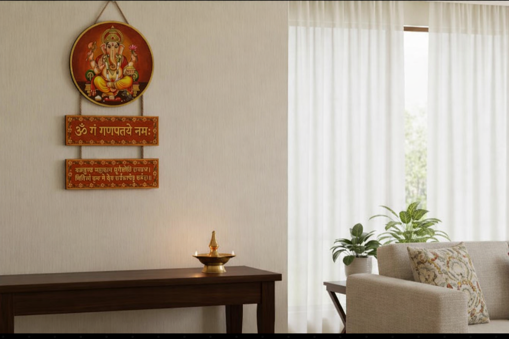 Ganesha wall Decor wall decor angled view
