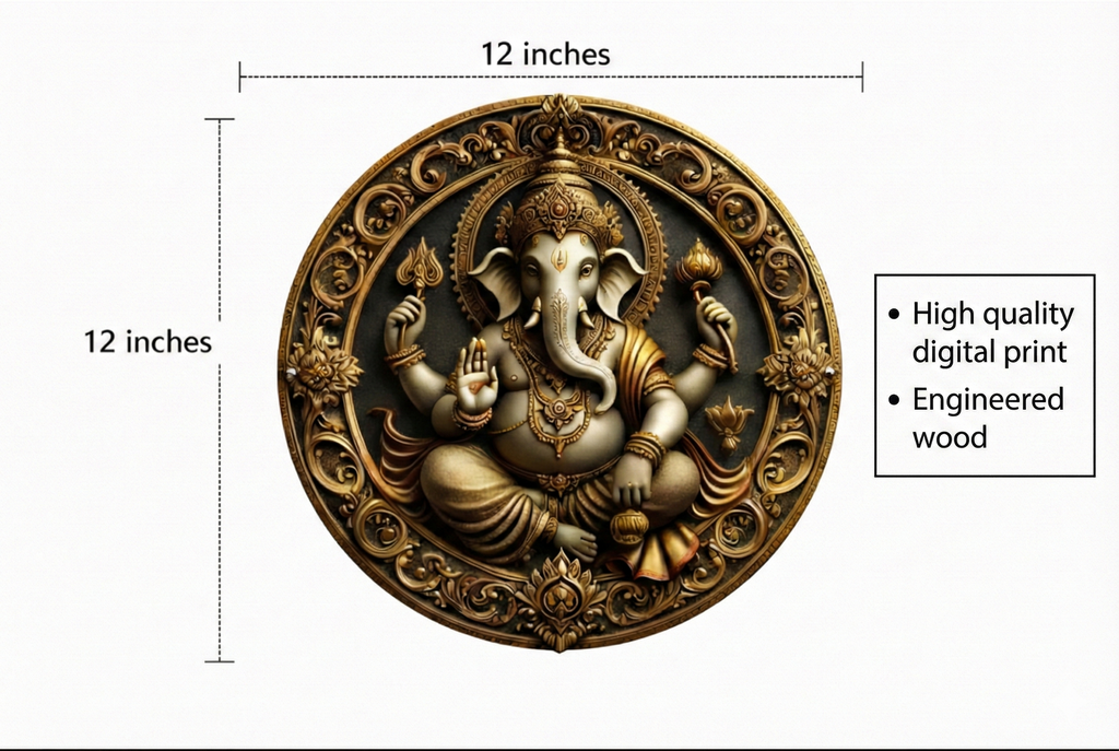 Ganesha wall decor size reference