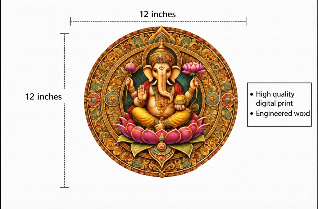 Ganesha wall decor size reference