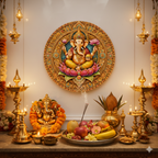 Ganesha wall Decor displayed in Pooja Room