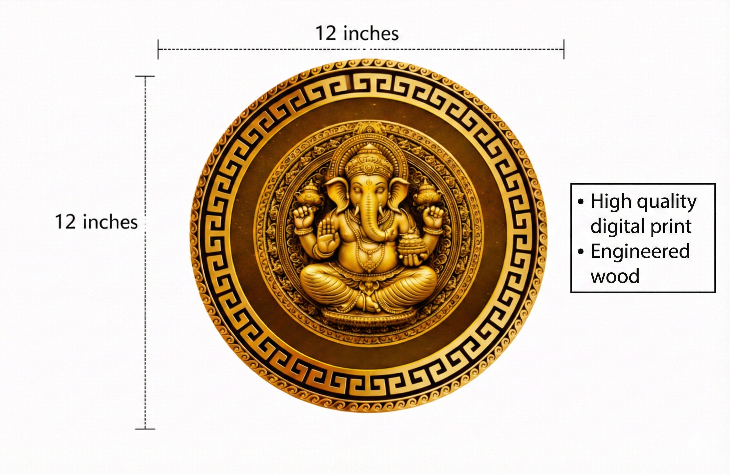 Ganesha wall decor size reference