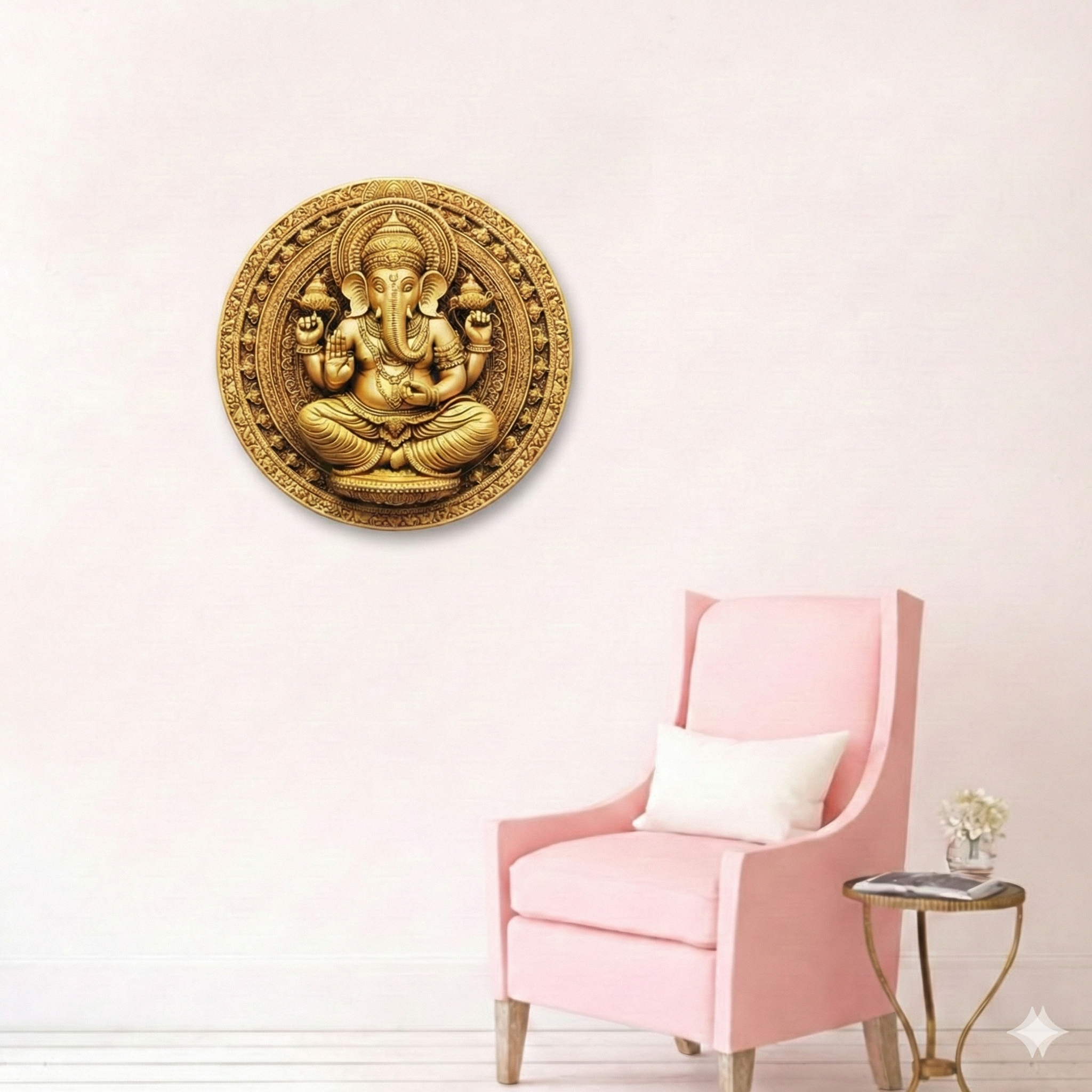 Ganesha wall decor closeup detail