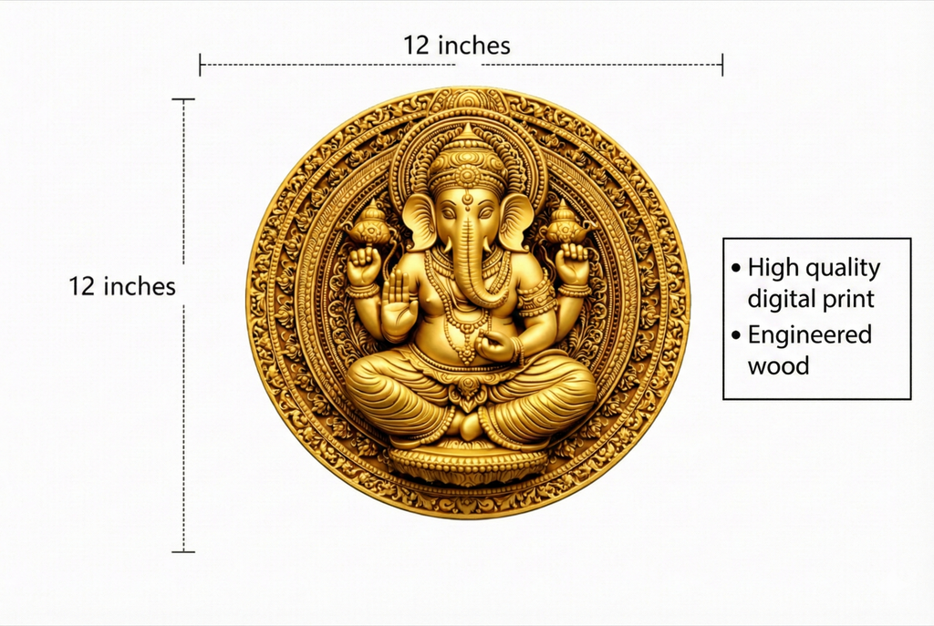 Ganesha wall decor size reference