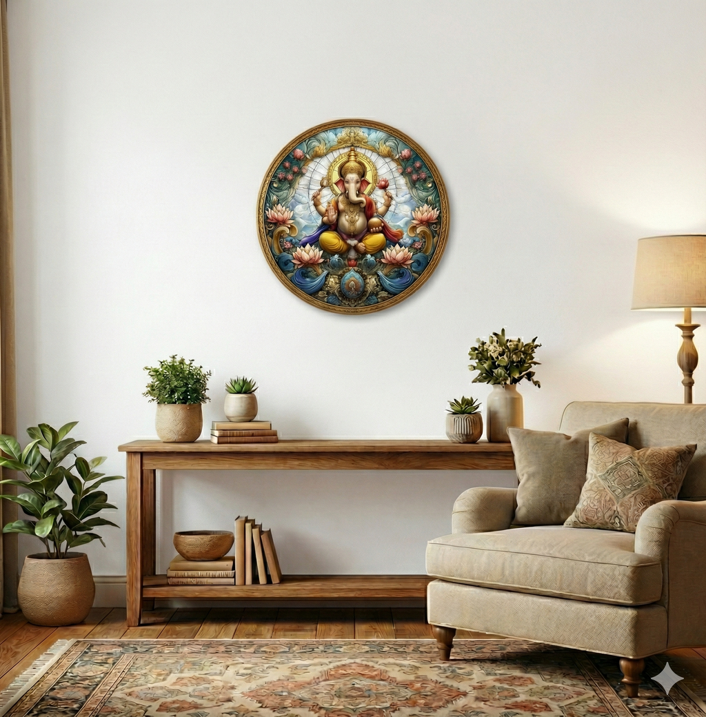 Ganesha wall decor closeup detail
