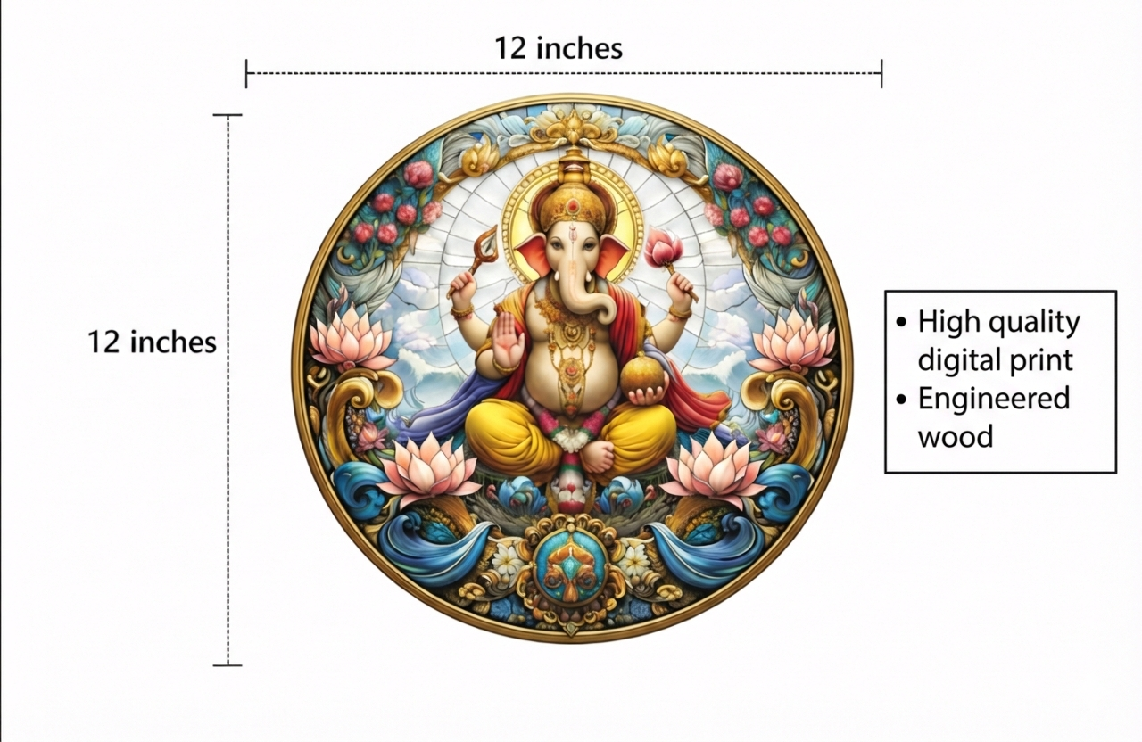 Ganesha wall decor size reference