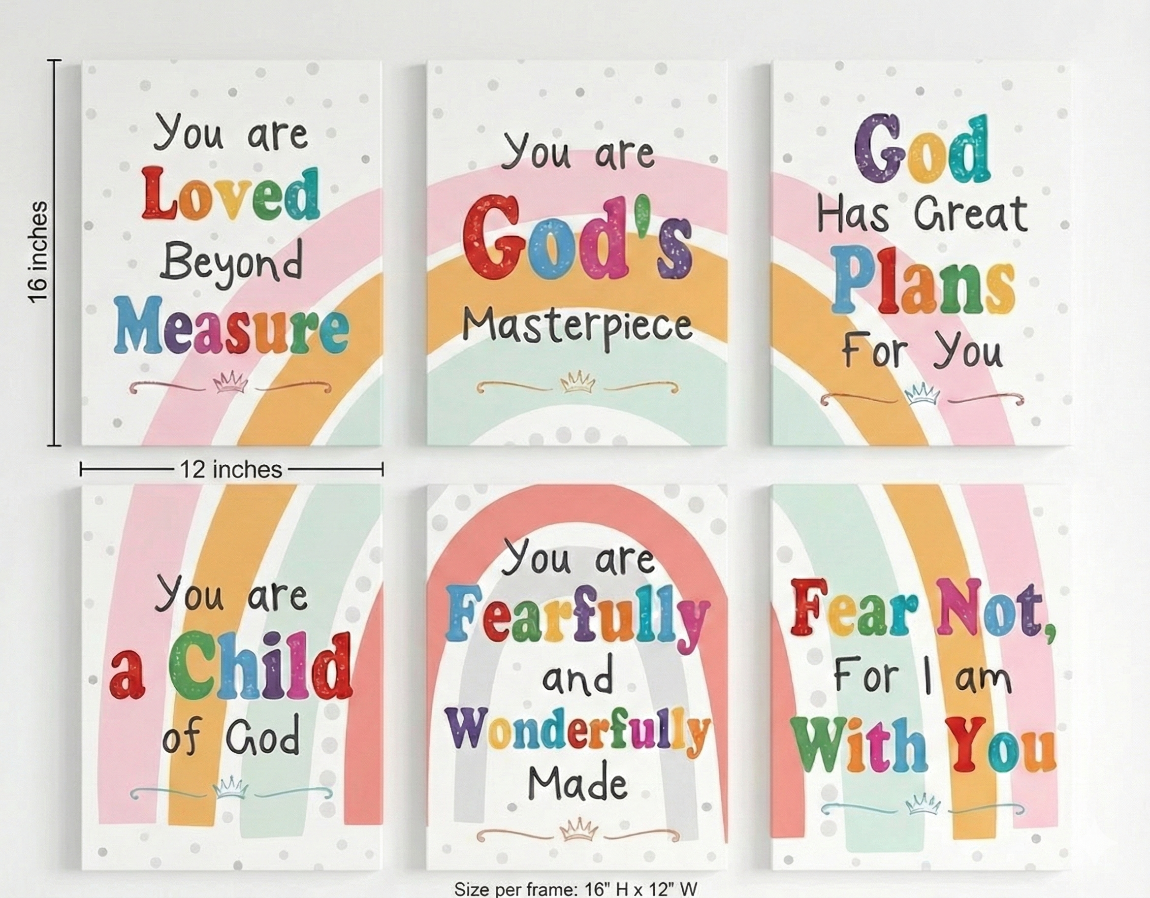 Inspirational Quotes wall decor size reference