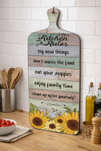 Kitchen wall decor closeup detail