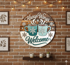 Kitchen wall decordisplayed in Cafe
