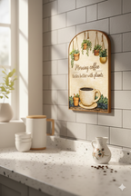 Kitchen wall decor closeup detail