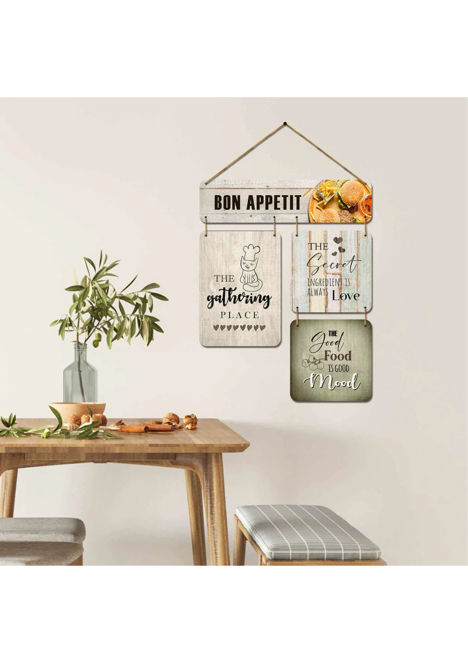 Kitchen wall decor wall decor displayed in Cafe