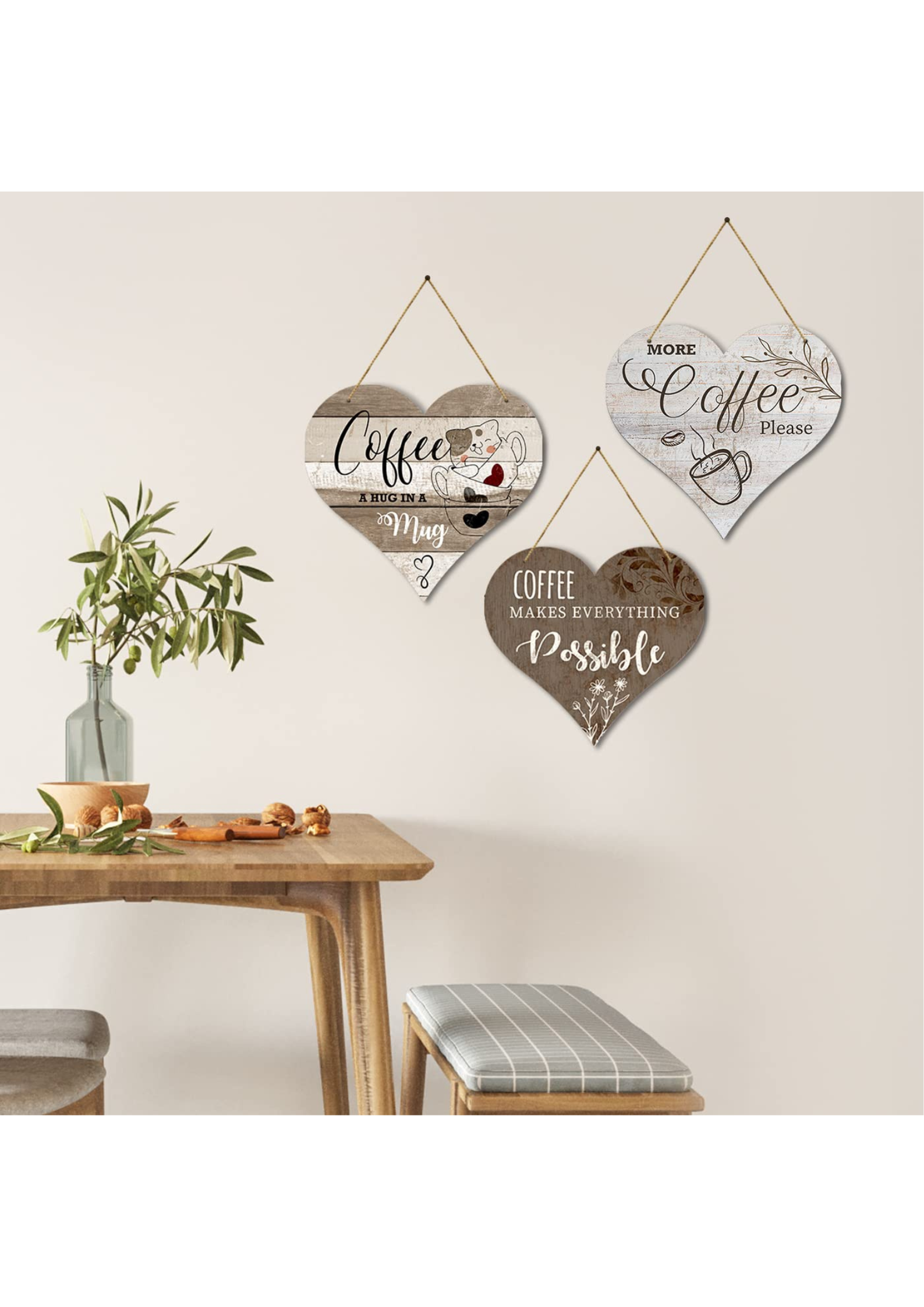 Kitchen wall decor wall decor displayed in Cafe