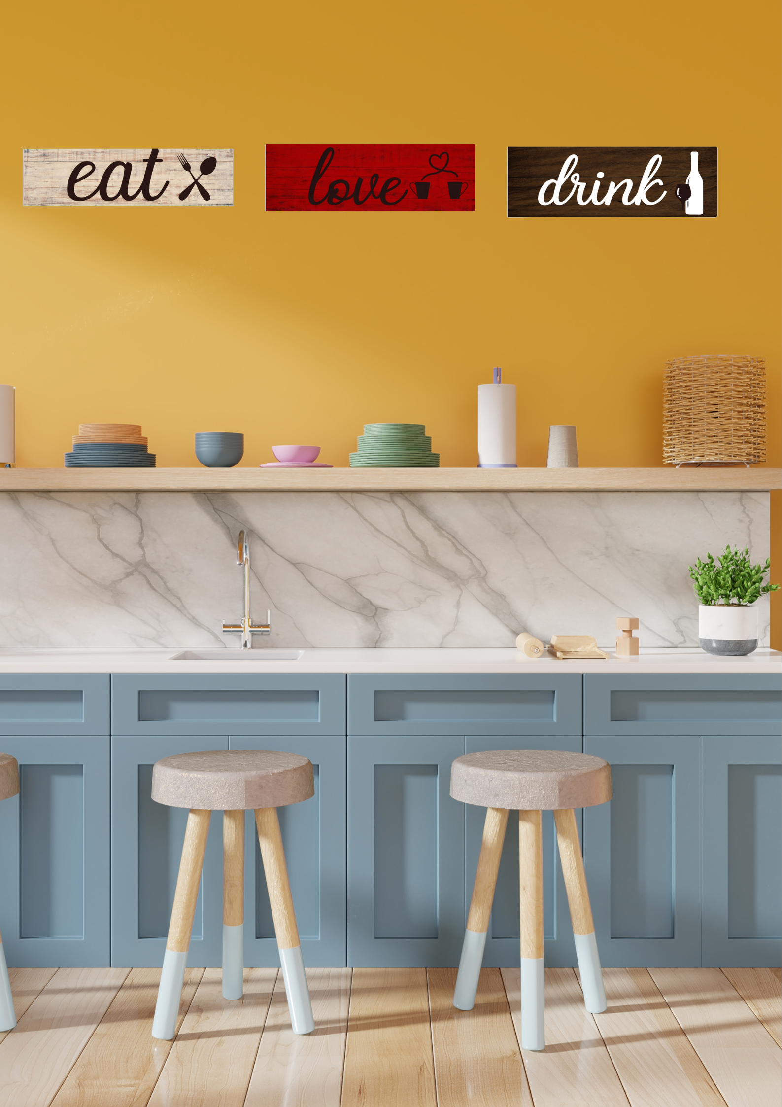 Kitchen wall decor wall decor displayed in Kitchen