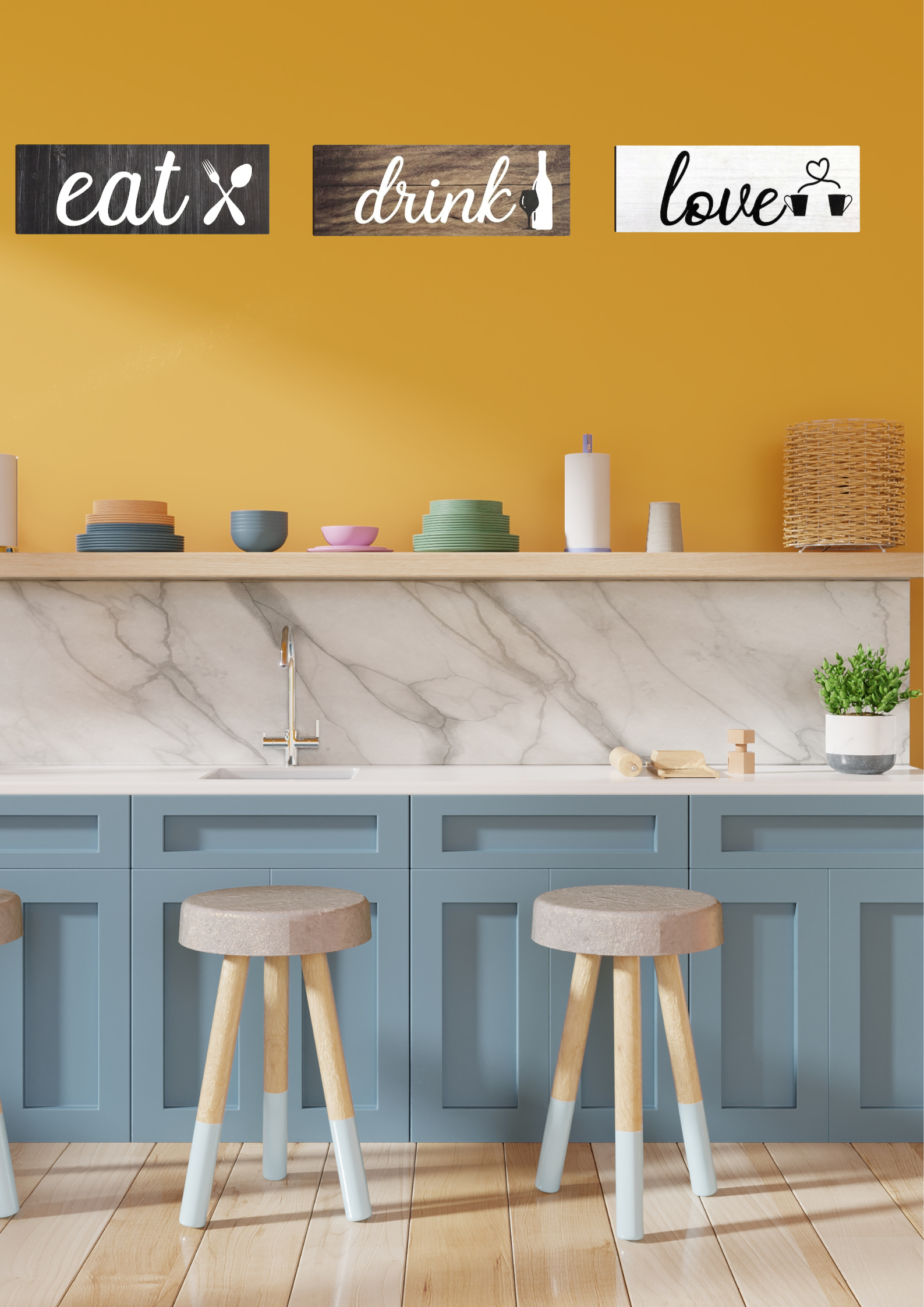 Kitchen wall decor wall decor displayed in Kitchen