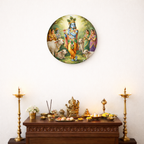 Krishna wall decor displayed in Pooja Room