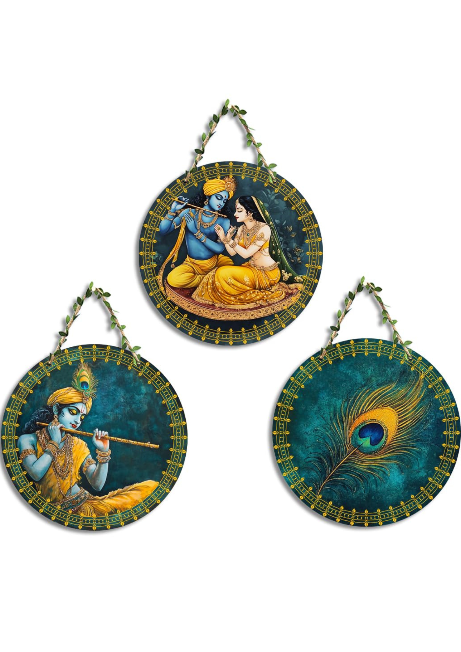 Krishna wall Decor wall decor 12x12 Multi color