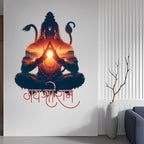 Lord Hanuman Bajrangbali Jai Shree Ram Spiritual Wall Sticker for Home Divine Blessing Hindu God Silhouette Decal for Pooja Room and Main Entrance