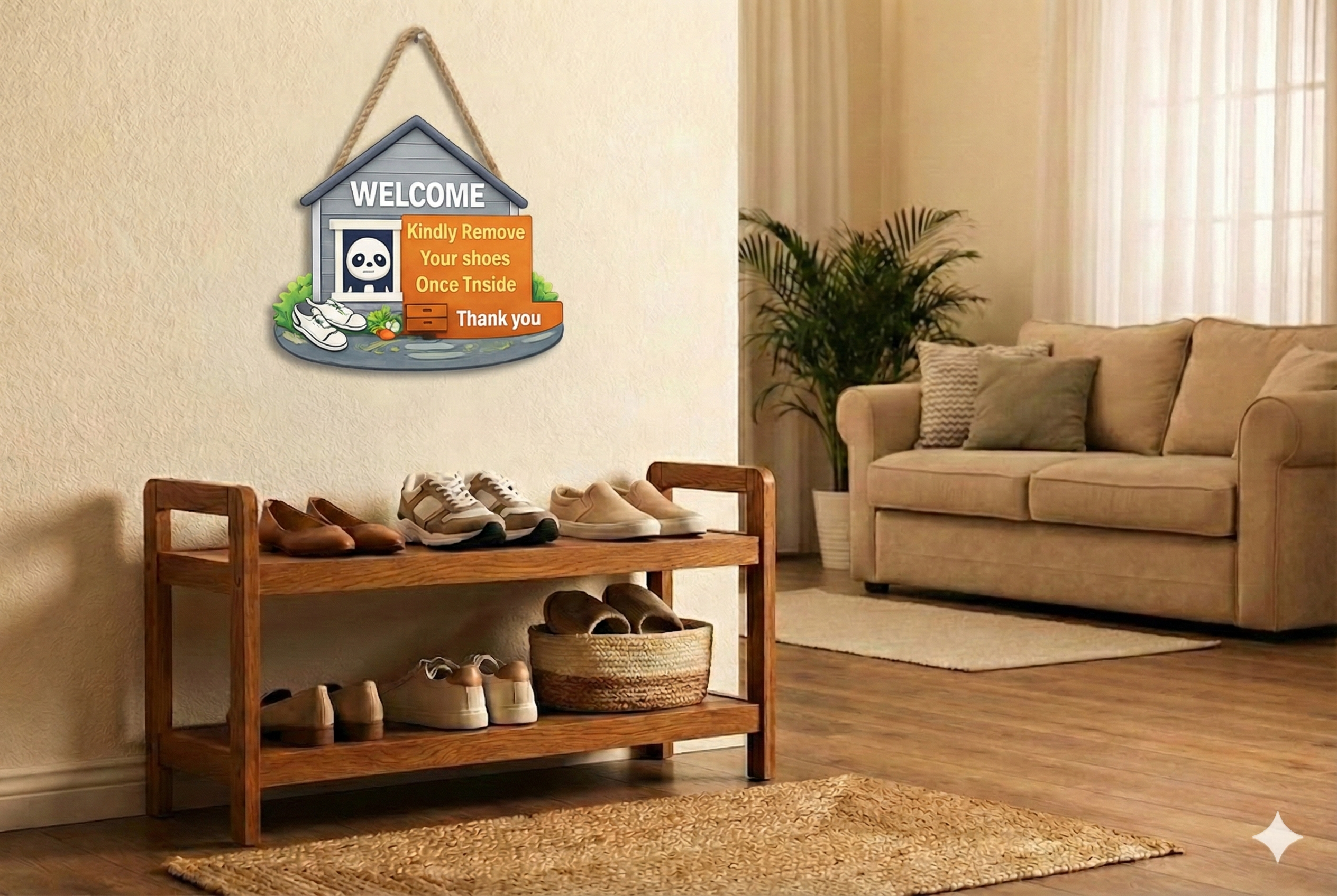 Entrance  MDF wall decor closeup detail