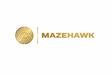 Mazehawk logo in gold on a white background