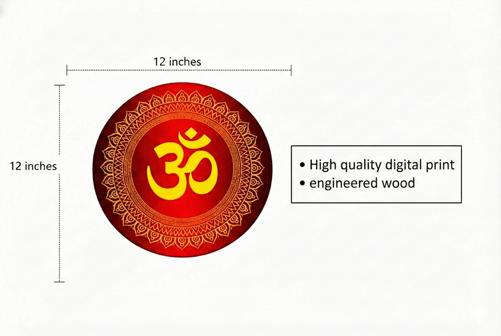 Om wall Decor MDF wall decor size reference