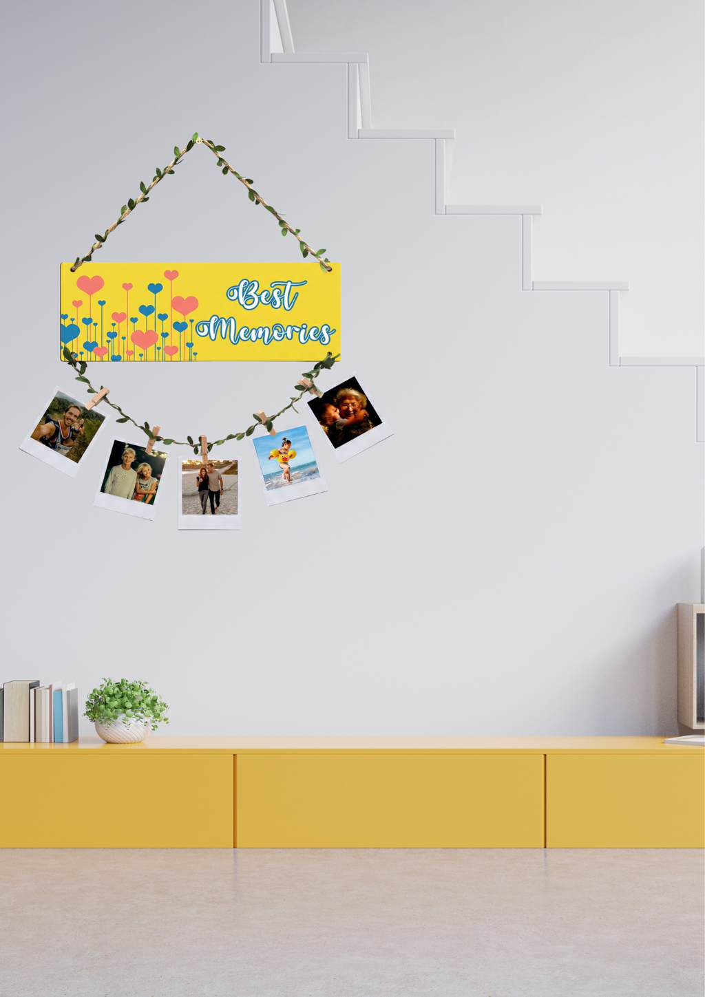 Photo Display wall decor closeup detail